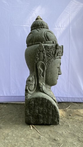 SHIVA BUST GREENSTONE 100 CM B LEFT